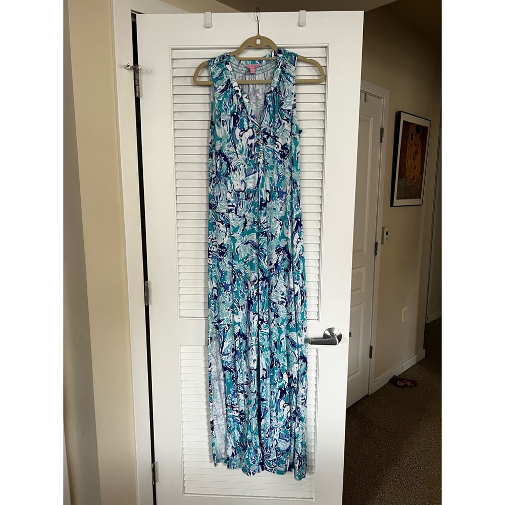 EUC elephant print Lilly Pulitzer maxi dress